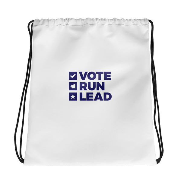 Vote Run Lead Drawstring Bag
