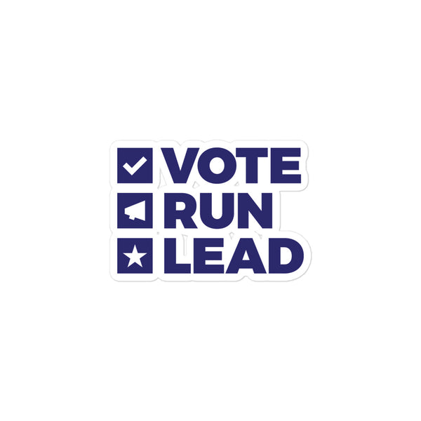 Vote Run Logo Feminist Purple Sticker